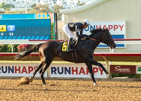 Tizamagician and jockey Flavien Prat win the Grade III, $100,000 Cougar II Stakes, Sunday, July 18, 2021 at Del Mar Thoroughbred Club, Del Mar CA.<br><br />
&#169; BENOIT PHOTO