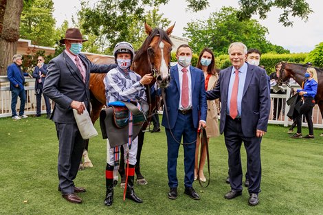 Broome (C. Keane) wins Grand Prix de Saint Cloud Gr.1  in Saint-Cloud, France, 04/07/2021, photo: Zuzanna Lupa