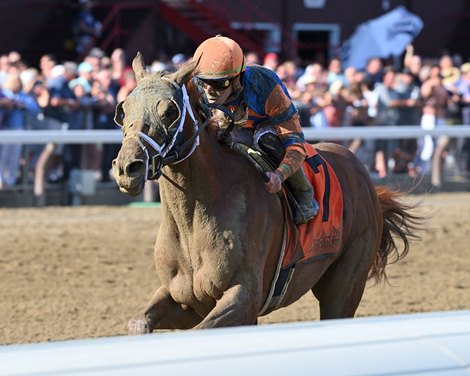 Dynamic One wins the 2021 Curlin Stakes at Saratoga