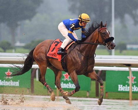Foolish Ghost wins the 2021 John Morrissey Handicap at Saratoga