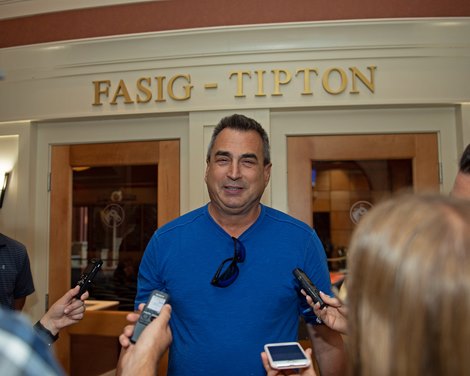 George Sharp, buyer of Hip 647 Front Run the Fed from Elite Sales<br><br />
Scenes, people and horses at The July Sale at Fasig-Tipton near Lexington, Ky. on July 12, 2021. 