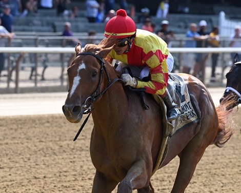 First Captain wins 2021 Dwyer Stakes at Belmont Park