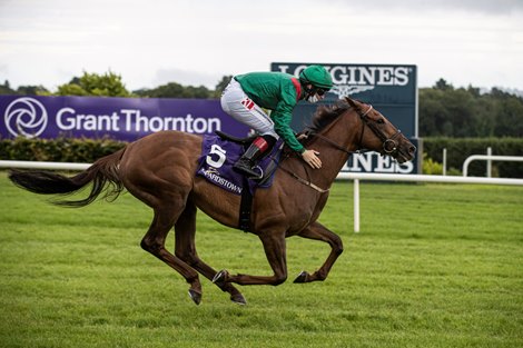 Tarnawa (Colin Keane) takes the Group 3 Grant Thornton Ballyroan Stakes from Silence Please by 6&#189; lengths<br><br />
Leopardstown Thu, 5th Aug, 2021