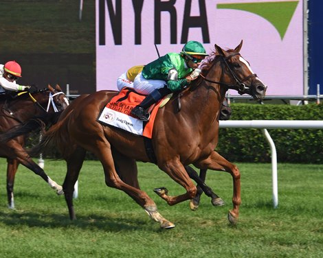 Regal Glory wins the De La Rose Stakes Sunday, August 8, 2021 at Saratoga