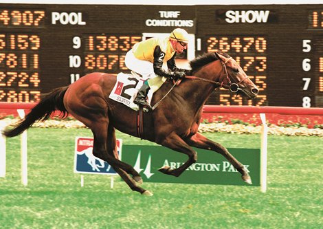 Silvano wins the 2001 Arlington Million