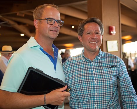 (L-R): M. V. Magnier and Brian Graves<br><br />
Keeneland September yearling sales on Sept. 14, 2021. 