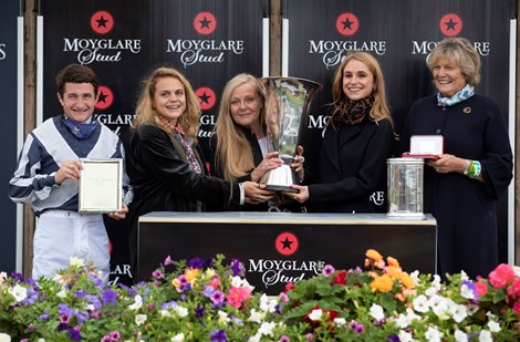 Discoveries and Shane Foley taking the Moyglare Stud Stakes (Group 1).<br><br />
The Curragh Racecourse.<br><br />
Photo: Patrick McCann/Racing Post<br><br />
12.09.2021