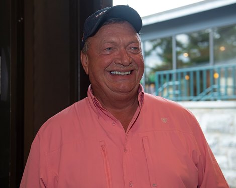 Mike Hall after buying Hip 1860 filly by City of Light out of Donna Getyourgun at Warrendale<br>
Keeneland September yearling sales on Sept. 19, 2021. 