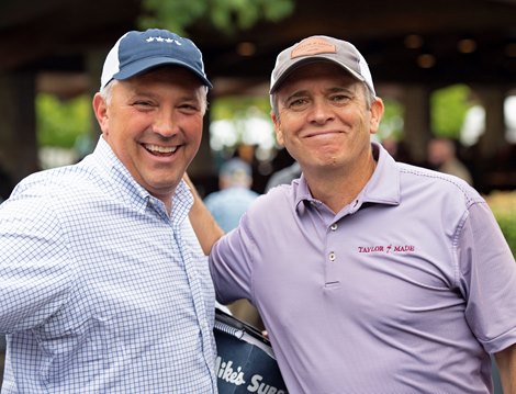 (L-R): Kerry Cauthen and Mark Taylor</p>

<p>Keeneland September yearling sales on Sept. 21, 2021. 