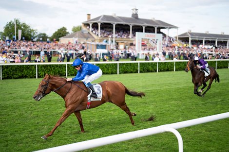 Hurricane Lane and William Buick win the St Leger<br><br />
Doncaster 11.9.21 