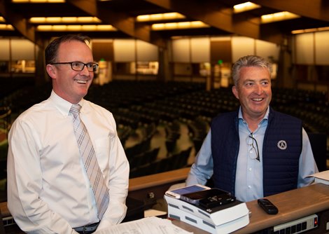 (L-R): Cormac Breathnach and Tony Lacy<br>
Keeneland September yearling sales on Sept. 15, 2021. 