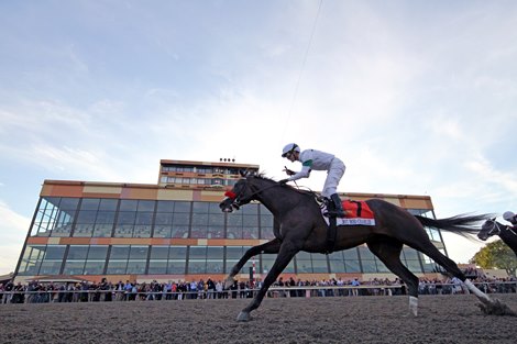 Hot Rod Charlie with Flavien Prat win the 41st Running of the Pennsylvania Derby (GI) at Parx on September 25, 2021. Photo By: Chad B. Harmon