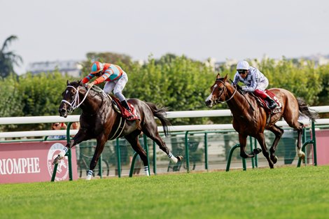 Deep Bond (C. Demuro) wins Qatar Prix Foy Gr.2  at ParisLongchamp, France, 12/09/2021