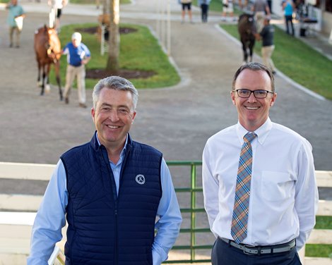 (L-R): Tony Lacy and Cormac Breathnach<br>
Keeneland September yearling sales on Sept. 18, 2021. 