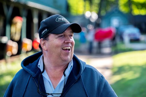 Trainer David Donk at the Saratoga Race Course  in Saratoga Springs, N.Y.