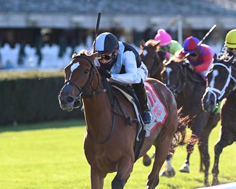 Spanish Loveaffair wins 2021 Pebbles Stakes at Belmont Park