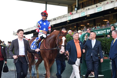 Jack Christopher wins the 2021 Champagne Stakes at Belmont Park