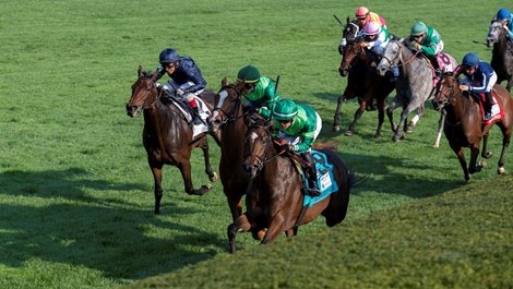 Blowout with jockey Flavian Pratt wins the 24th running of The First Lady Presented by UK Healthcare GI at  Keenland  Saturday Oct. 9, 2021 in Lexington, Kentucky.