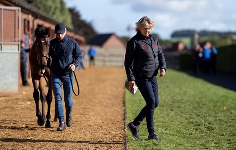 Jessica Harrington views at the Book 1 yearling sales Tattersalls, Newmarket 5.10.21 Pic: Edward Whitaker