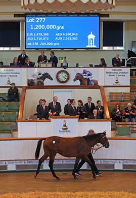 Lot 277 Sea The Stars (IRE) / So Mi Dar (GB) B.C. (GB)      Watership Down Stud    C Gordon Watson Agent / Woodford Racing    1,200,000  Tattersalls October Yearling Sale Book 1 06/10/21 