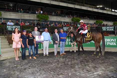 Echo Zulu wins the Frizette Stakes Sunday, October 3, 2021 at Belmont Park