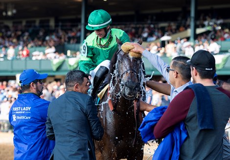 Blowout with jockey Flavian Pratt wins the 24th running of The First Lady Presented by UK Healthcare GI at  Keenland  Saturday Oct. 9, 2021 in Lexington, Kentucky.
