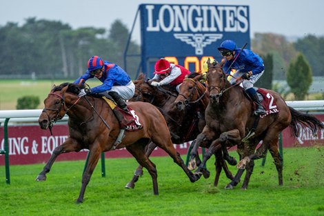Dubai Honour and James Doyle win the Qatar Prix Dollar, Paris Longchamps Oct. 2, 2021 