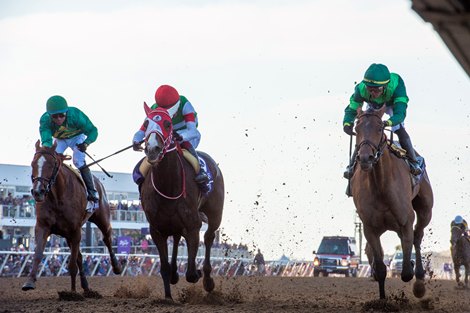 Marche Lorraine, with Oisin Murphy up wins the Distaff (G1) at Del Mar Racetrack on November 6, 2021.