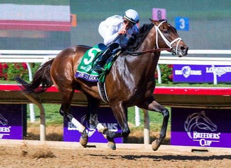 Life Is Good with Irad Ortiz Jr. wins the Dirt Mile (G1) at Del Mar on November 6, 2021.
