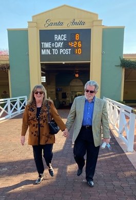 Leaving paddock for the American Pharoah Stakes