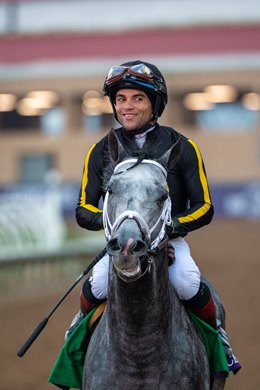 Knicks Go, with Joel Rosario up wins the Breeders Cup Classic (G1) at Del Mar Racetrack on November 6, 2021.