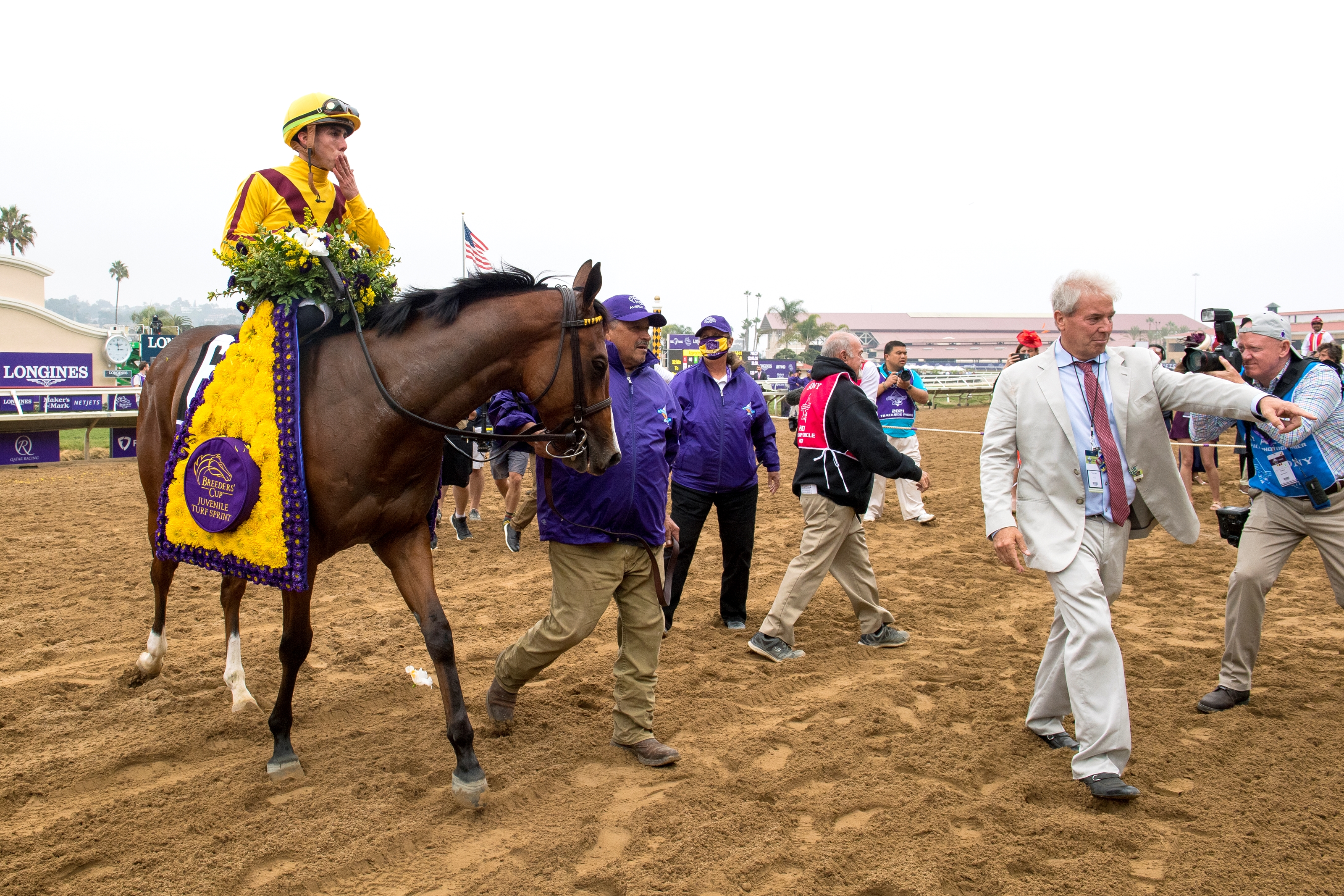 Twilight Gleaming Uncatchable in Juvenile Turf Sprint - BloodHorse