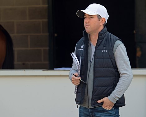 Bradley Weisbord with Elite<br>
Horses, people and scenes at the Keeneland November Breeding Stock Sale in Lexington, Ky., on Nov. 17, 2021.