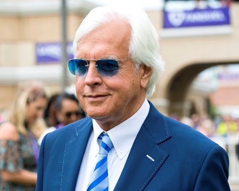 Bob Baffert in the paddock at Del Mar on November 6, 2021.