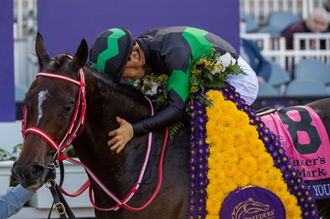 Loves Only You with Yuga Kawada win Filly & amp;  Mare Turf (G1) at Del Mar Racecourse on November 6, 2021.