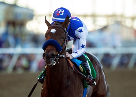 Eda and jockey Flavien Prat win the $100,000 Desi Arnaz Stakes, Saturday, November 13, 2021 at Del Mar Thoroughbred Club, Del Mar CA.<br><br />
&#169; BENOIT PHOTO