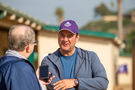 Fausto Gutierrez at the barn at Del Mar on November 7, 2021.