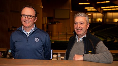(LR): Cormac Breathnach and Tony Lacy People, Horses and Scenes at Keeneland January Horses for all ages on sale January 11, 2022. 