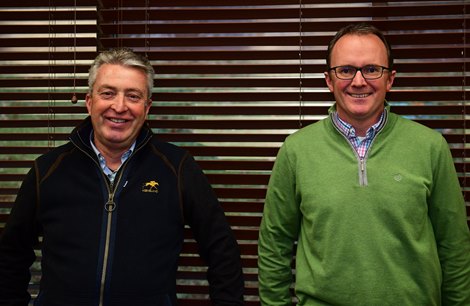 (L-R): Tony Lacy and Cormac Breathnach People, horses, and scenes at Keeneland January Horses of All Ages sale on Jan. 14, 2022. 