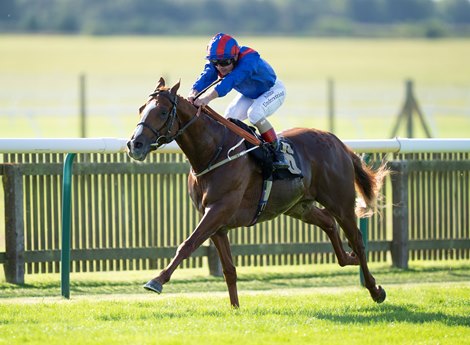 Nayef Road (Andrea Atzeni) win the Jockey Club Rose Bowl Stakes<br><br />
Newmarket 23.9.21 Pic: Edward Whitaker