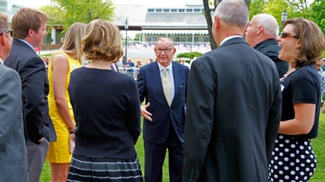 Richard Duchossois in the Arlington Paddock