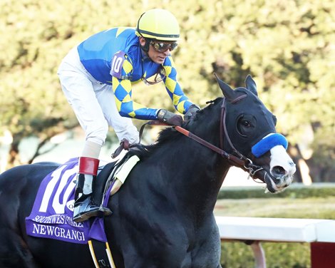 Newgrange wins the Southwest Stakes Saturday, January 29, 2022 at Oaklawn Park