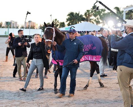 Life Is Good wins the 2022 Pegasus World Cup Invitational Stakes at Gulfstream Park