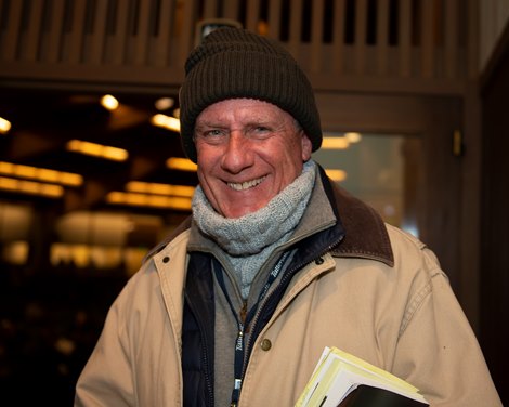 Emmanuel de Seroux after buying Hip 365 colt by Gun Runner out of Take a Memo at Hunter Valley<br>
People, horses, and scenes at Keeneland January Horses of All Ages sale on Jan. 11, 2022. 