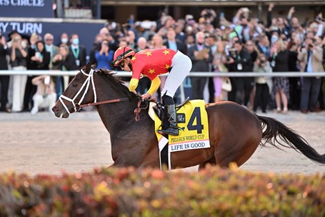 Life Is Good wins the 2022 Pegasus World Cup Invitational Stakes at Gulfstream Park