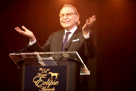 Earle Mack wins the Eclipse Award of Merit at the 2022 Eclipse Awards, Santa Anita Park, CA 2.10.2022.