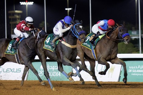 Emblem Road wins the 2022 Saudi Cup at King Abdulaziz Racecourse