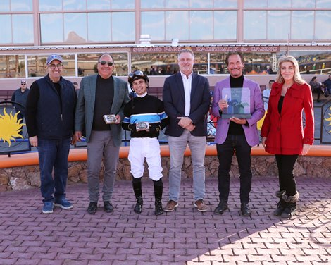 STRAIGHT UP G<br><br />
Mine That Bird Derby<br><br />
Sunland Park  Sunland Park, NM<br><br />
February 27, 2022   <br><br />
Race #09<br><br />
Purse $100,000<br><br />
1-1/16 Miles  1:42.96<br><br />
Jungle Racing, LLC, Owner<br><br />
Richard Baltas, Trainer<br><br />
Ricardo Gonzalez, Jockey<br><br />
Bye Bye Bobby (2nd)<br><br />
Classic Moment (3rd)<br><br />
$4.00  $3.00  $2.60<br><br />
Order of Finish - 6, 2, 8, 1