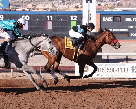 STRAIGHT UP G<br>
Mine That Bird Derby<br>
Sunland Park  Sunland Park, NM<br>
February 27, 2022   <br>
Race #09<br>
Purse $100,000<br>
1-1/16 Miles  1:42.96<br>
Jungle Racing, LLC, Owner<br>
Richard Baltas, Trainer<br>
Ricardo Gonzalez, Jockey<br>
Bye Bye Bobby (2nd)<br>
Classic Moment (3rd)<br>
$4.00  $3.00  $2.60<br>
Order of Finish - 6, 2, 8, 1
