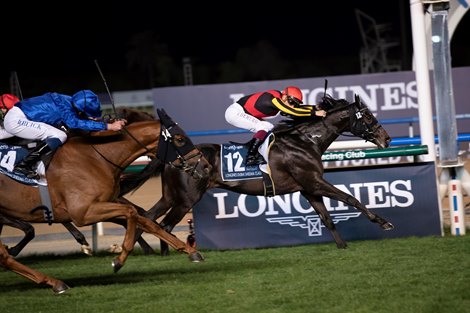 Shahryar (Hideaki Fujiwara – Cristian Demuro) wins the Longines Dubai Sheema Classic, Purebred Group 1, at the 26th Dubai World Championships on March 26, 2022